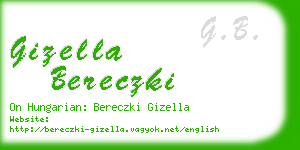 gizella bereczki business card